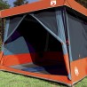 Ensemble de Tentes de Camping avec toit 2 pcs Gris et orange 518777518777