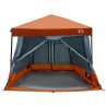 Ensemble de Tentes de Camping avec toit 2 pcs Gris et orange 518777518777