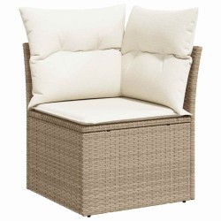 Ensemble de canapé de jardin avec coussin 6 pcs Beige polyrotin 518781518781