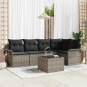 Ensemble de canapé de jardin avec coussin 6 pcs polyrotin 518789518789