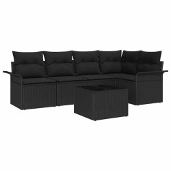 Ensemble de canapé de jardin avec coussin 6 pcs polyrotin 518791518791