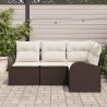 Ensemble de canapé de jardin Marron polyrotin 518792518792