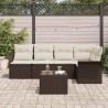 Ensemble de canapé de jardin avec coussin 6 pcs polyrotin 518808518808