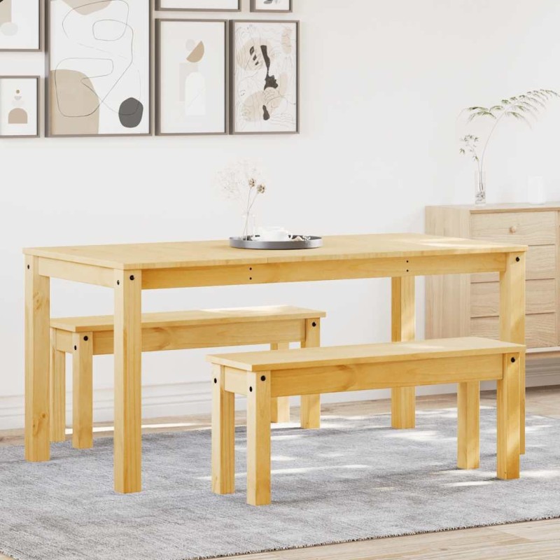 Ensemble à manger PANAMA 3 pcs bois de pin massif 518819518819