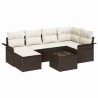 Ensemble de canapé de jardin 7 pcs Marron Poly rotin 518830518830