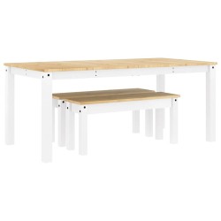 Ensemble à manger PANAMA 3 pcs blanc bois de pin massif 518835518835