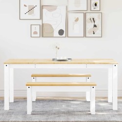 Ensemble à manger PANAMA 3 pcs blanc bois de pin massif 518835518835