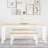 Ensemble à manger PANAMA 3 pcs blanc bois de pin massif 518835518835
