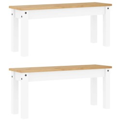 Ensemble à manger PANAMA 3 pcs blanc bois de pin massif 518835518835