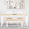 Ensemble à manger PANAMA 4 pcs blanc bois de pin massif 518836518836