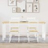 Ensemble à manger PANAMA 5 pcs blanc bois de pin massif 518837518837