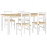 Ensemble à manger PANAMA 5 pcs blanc bois de pin massif 518837518837