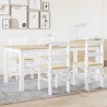 Ensemble à manger PANAMA 5 pcs blanc bois de pin massif 518837518837
