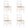 Ensemble à manger PANAMA 5 pcs blanc bois de pin massif 518837518837