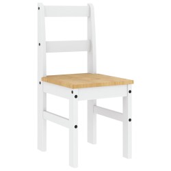 Ensemble à manger PANAMA 5 pcs blanc bois de pin massif 518837518837
