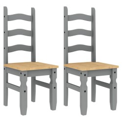 Ensemble à manger PANAMA 3 pcs gris bois de pin massif 518838518838