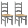 Ensemble à manger PANAMA 3 pcs gris bois de pin massif 518838518838