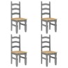 Ensemble à manger PANAMA 5 pcs gris bois de pin massif 518839518839