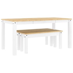 Ensemble à manger PANAMA 3 pcs blanc bois de pin massif 518841518841
