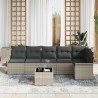 Ensemble de canapé de jardin 7 pcs Gris clair polyrotin 518866518866