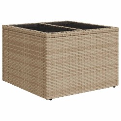 Salon de jardin avec coussins 7 pcs beige résine tressée 518875518875