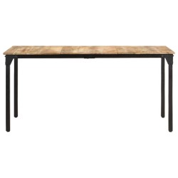 Table de salle à manger 160x80x76 cm Bois de manguier brut 518883518883