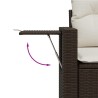 Salon de jardin avec coussins 7 pcs marron résine tressée 518924518924