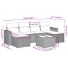 Salon de jardin avec coussins 7 pcs beige résine tressée 518956518956