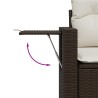 Salon de jardin avec coussins 7 pcs marron résine tressée 518965518965