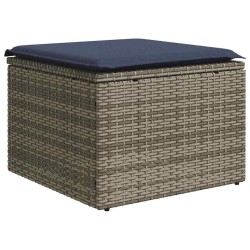 Salon de jardin 6 pcs avec coussins gris résine tressée 518988518988