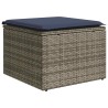 Salon de jardin 6 pcs avec coussins gris résine tressée 518988518988