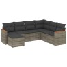 Salon de jardin avec coussins 7 pcs gris résine tressée 519003519003