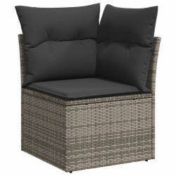Salon de jardin avec coussins 7 pcs gris résine tressée 519003519003