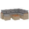 Salon de jardin avec coussins 8pcs mélange beige résine tressée 519013519013