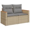 Salon de jardin avec coussins 8pcs mélange beige résine tressée 519013519013