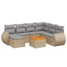 Salon de jardin avec coussins 8 pcs beige résine tressée 519031519031