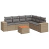 Salon de jardin avec coussins 7 pcs beige résine tressée 519038519038