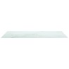 Dessus de table blanc 120x65 cm 8 mm verre trempé design marbre 519044519044