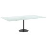 Dessus de table blanc 120x65 cm 8 mm verre trempé design marbre 519044519044