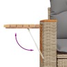 Salon de jardin avec coussins 6 pcs beige résine tressée 519057519057