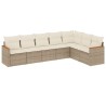 Salon de jardin avec coussins 7 pcs beige résine tressée 519063519063