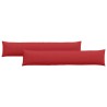 Coussins de canapé 2 pcs Rouge 200 x 40 cm tissu 519072519072
