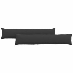 Coussins de canapé 2 pcs Noir 200 x 40 cm tissu 519076519076