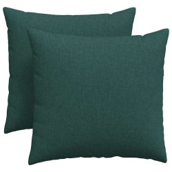 Coussins de canapé 2 pcs Vert foncé 45 x 45 cm tissu 519083519083