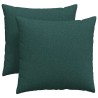 Coussins de canapé 2 pcs Vert foncé 45 x 45 cm tissu 519083519083
