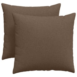 Coussins de canapé 2 pcs Marron 45 x 45 cm tissu 519084519084
