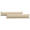 Coussins de canapé 2 pcs Crème 200 x 40 cm tissu 519086519086