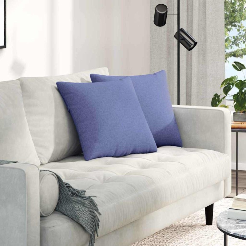 Coussins de canapé 2 pcs Bleu denim 45 x 45 cm tissu 519087519087