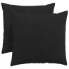 Coussins de canapé 2 pcs Noir 50 x 50 cm tissu 519095519095