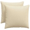 Coussins de canapé 2 pcs Crème 50 x 50 cm tissu 519099519099